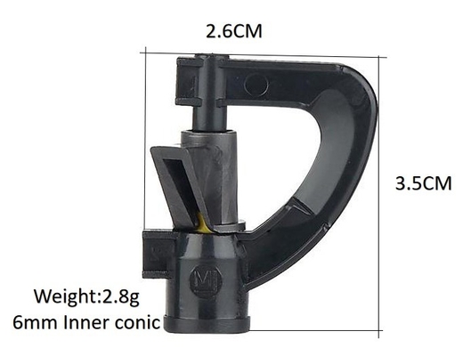 Tipo G pneumatico triangolare sprinkler da giardino sprinkler da irrigazione in plastica prestazioni normali