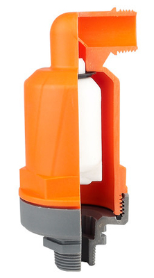 Accessoio per valvola di rilascio dell'aria per ventilazione cinetica e rilievo del vuoto per irrigazione con sprinkler