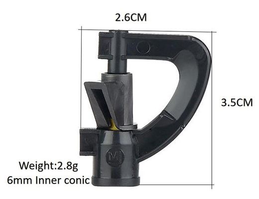 150-300KPA G tipo triangolo agricolo micro sprinkler a getto rotativo con connessione rapida