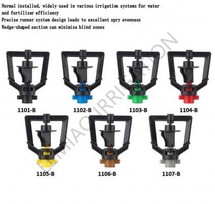 Sprinkler per l'acqua a posizione verticale rotativo 6 mm Sprinkler agricolo per irrigazione
